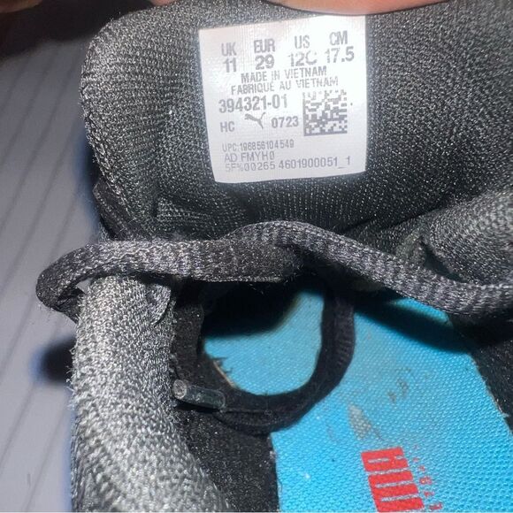 Puma Kids Black and Teal Sneakers - Picture 3 of 3